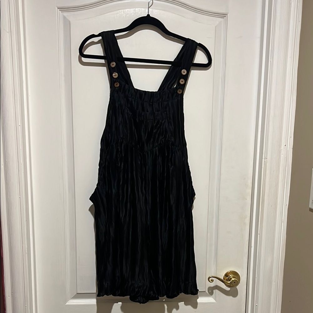 BiBi Black Jumpsuit with Button Detail
